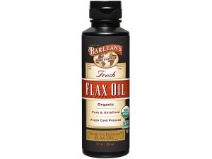 Barlean's Aceite de linaza orgánico líquido de semillas de lino frescas prensadas en frío, 7,640 mg Suplemento de ácido graso ALA Omega 3 para el cuidado de la piel y el cabello, vegano y sin gluten, 8 oz