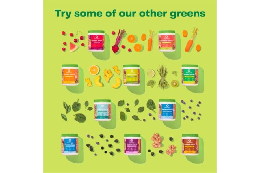 Increíble polvo de superalimento Grass Greens: polvo verde con enzimas digestivas y probióticos, espirulina orgánica, clorella y polvo de raíz de remolacha, original, 30 porciones - Image 6