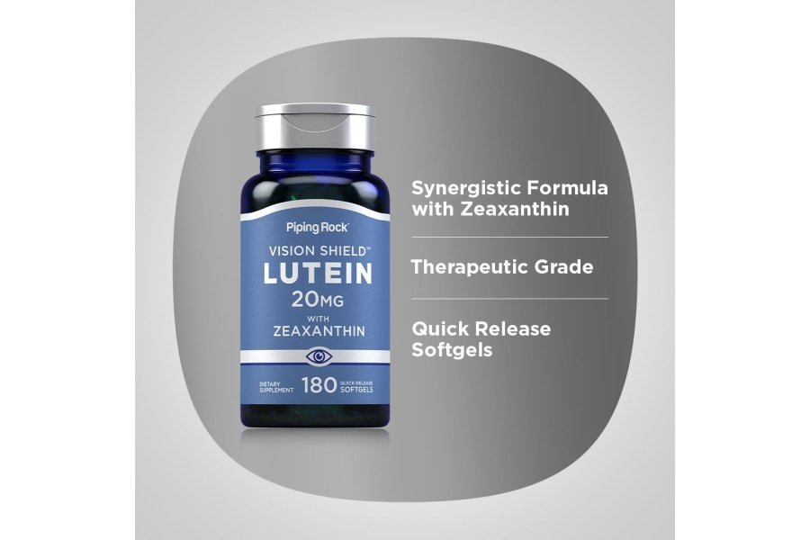Suplementos de luteína y zeaxantina de Piping Rock | 20 mg | 180 cápsulas blandas | Vitaminas para los ojos | Sin OGM, sin gluten - Image 4