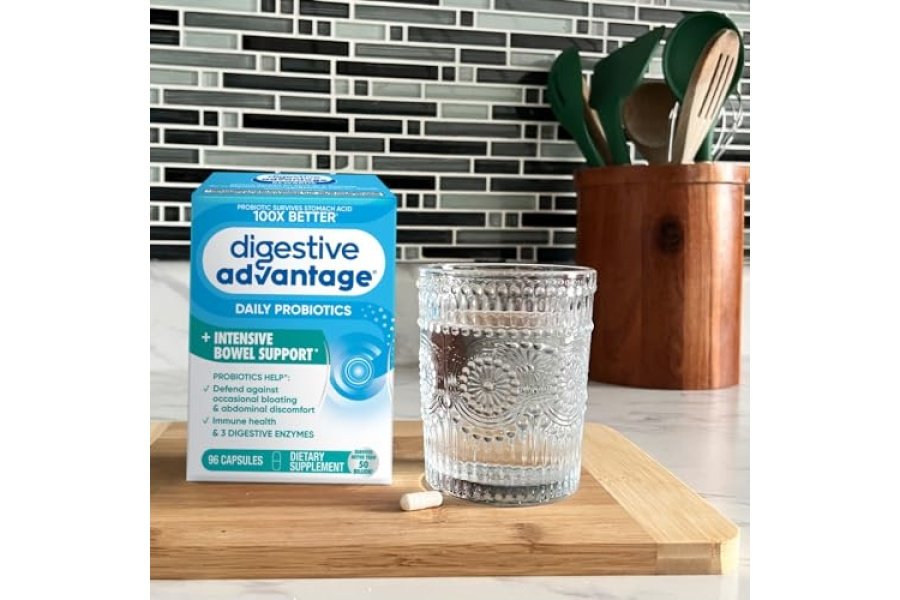 Probióticos Digestive Advantage IBS para mujeres y hombres, probióticos para la salud digestiva y apoyo intestinal intensivo con enzimas digestivas para la salud intestinal, hinchazón ocasional y apoyo inmunológico, 96 cápsulas - Image 8