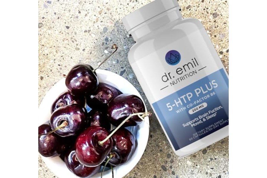 DR. EMIL NUTRITION 200 MG 5-HTP Plus con SAM-e para mantener un sueño normal y saludable y crear una sensación de bienestar - Suplemento 5HTP con vitamina B6-60 cápsulas veganas, 30 porciones - Image 2