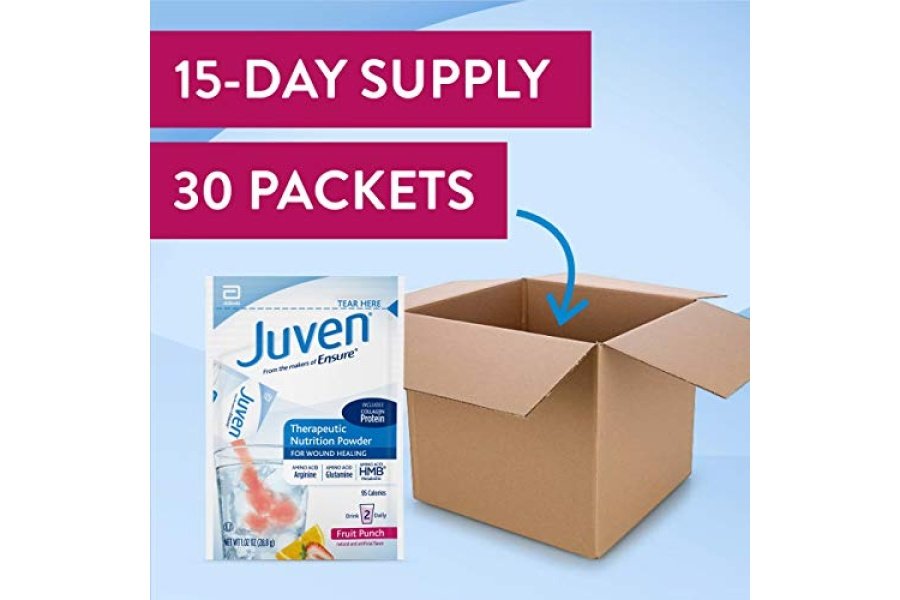 Juven Therapeutic Nutrition Bebida Mezcla en polvo para apoyo a la curación de heridas, incluye proteína de colágeno, ponche de frutas, 30 unidades - Image 9
