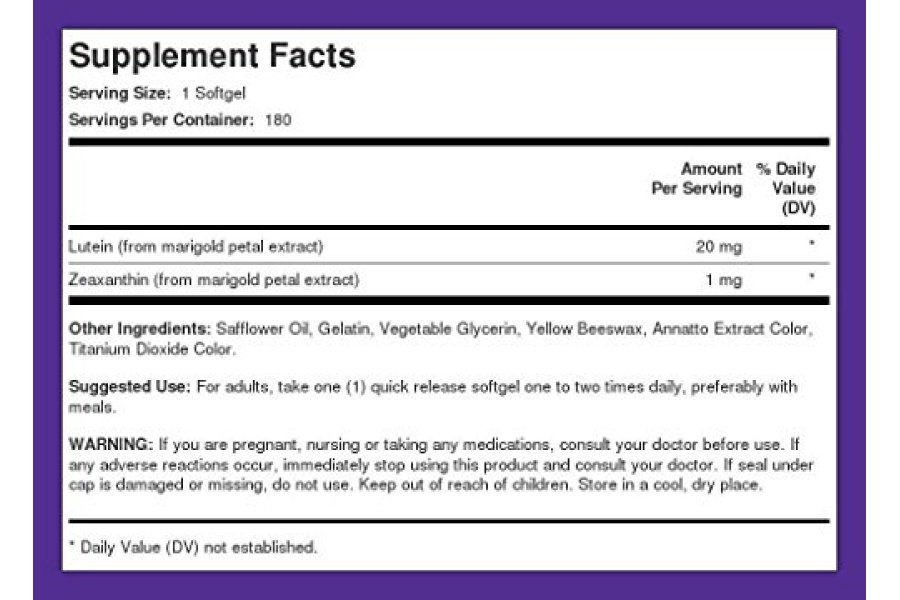 Suplementos de luteína y zeaxantina de Piping Rock | 20 mg | 180 cápsulas blandas | Vitaminas para los ojos | Sin OGM, sin gluten - Image 8