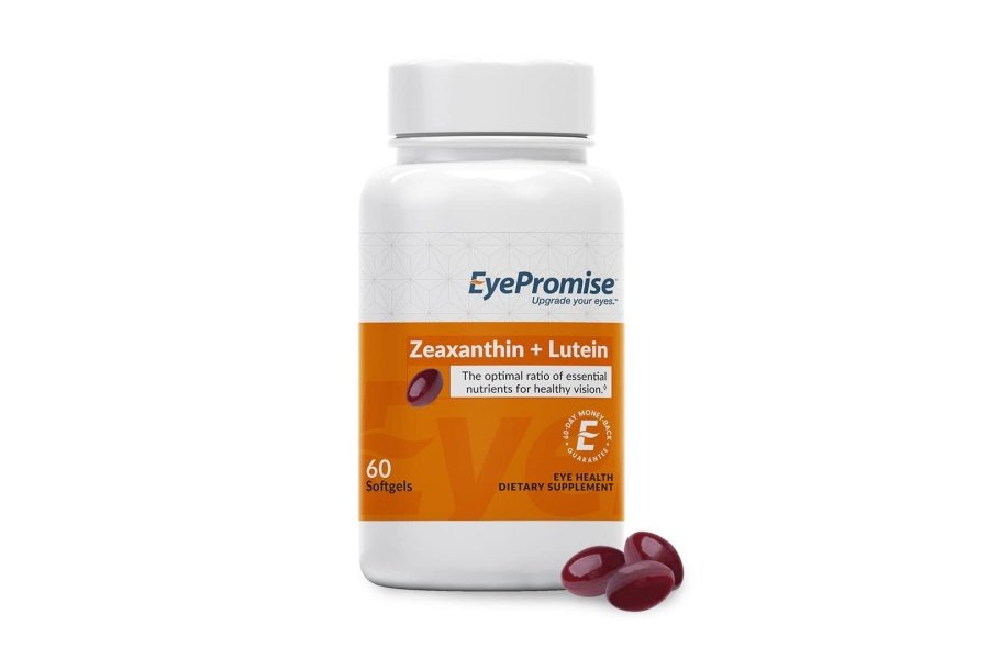 EyePromise Zeaxantina + Luteína Vitamina para los ojos - 60 cápsulas de cápsulas blandas elaboradas con ingredientes naturales para dietas que incluyen sin gluten y vegetarianas - Protege y mejora la salud de tus ojos completamente
