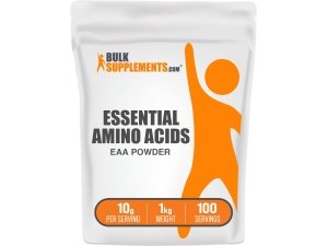 BulkSupplements.com Polvo de aminoácidos esenciales - Suplemento de aminoácidos esenciales, polvo EAA - Sin sabor y sin gluten, 10 g de aminoácidos EAA por porción, 1 kg (2,2 libras) (paquete de 1)