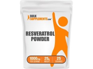 BulkSupplements.com Resveratrol en polvo - Suplemento de resveratrol, Polygonum Cuspidatum, Resveratrol 1000 mg - Antioxidante y sin gluten, 1000 mg por porción, 25 g (0,88 oz) (paquete de 1)