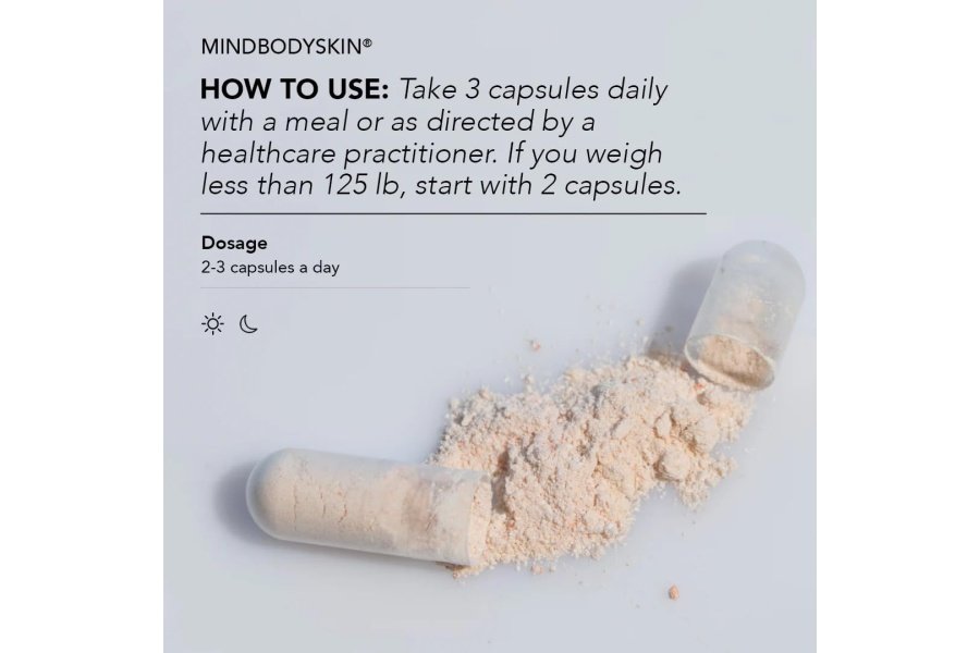 CLEARstem - Suplemento hormonal para el acné MINDBODYSKIN (5-HTP) - Suplemento DIM natural - Vitaminas para el cuidado de la piel - Equilibrio hormonal, antioxidantes - Vegano, sin gluten, sin crueldad - 30 porciones, 90 cápsulas - Image 3