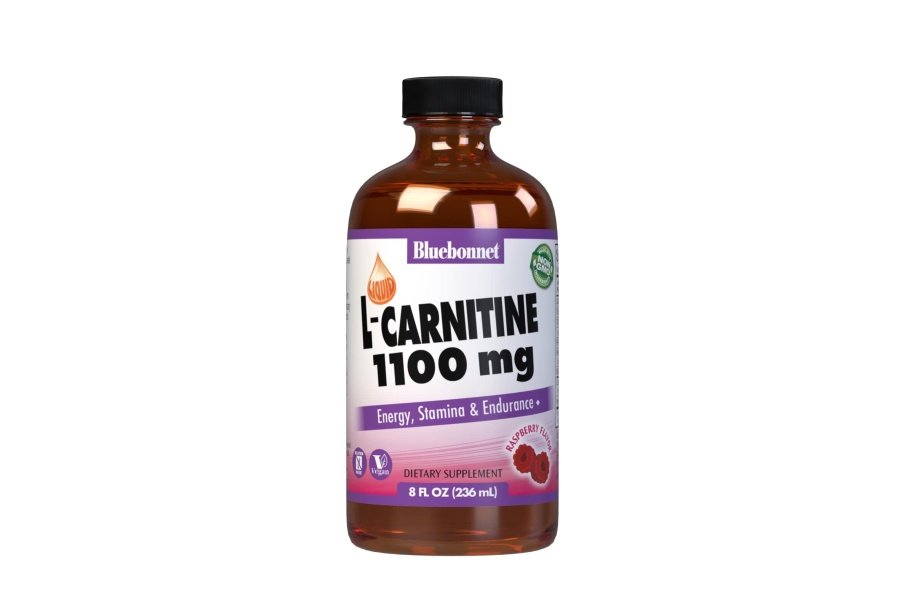Bluebonnet L-carnitina líquida 1100 mg, frambuesa, 8 onzas líquidas