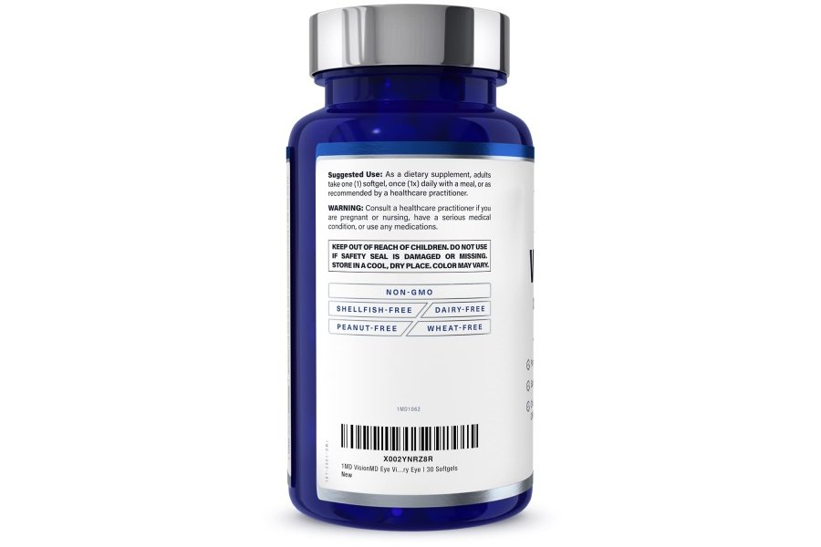 1MD Nutrition VisionMD Eye Vitamin CARMIS - Suplemento ocular para adultos - con OptiLut luteína y zeaxantina - Apoya el cuidado de la salud de la visión, la tensión ocular diaria y el ojo seco ocasional - 30 cápsulas blandas - Image 7