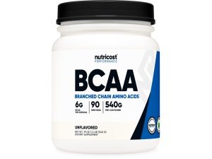 Nutricost BCAA en polvo 2:1:1 (sin sabor, 90 porciones) - Aminoácidos de cadena ramificada