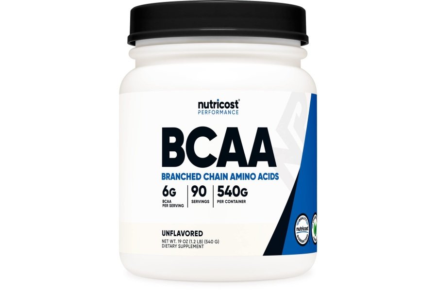 Nutricost BCAA en polvo 2:1:1 (sin sabor, 90 porciones) - Aminoácidos de cadena ramificada