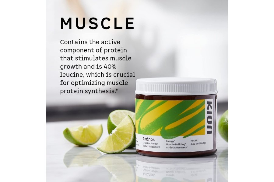 Kion Aminos - Suplemento de aminoácidos esenciales, aminoácidos esenciales en polvo para la recuperación muscular, BCAA sin cafeína, aminoácidos en polvo, energía de aminoácidos esenciales - 30 porciones, bayas mixtas - Image 4