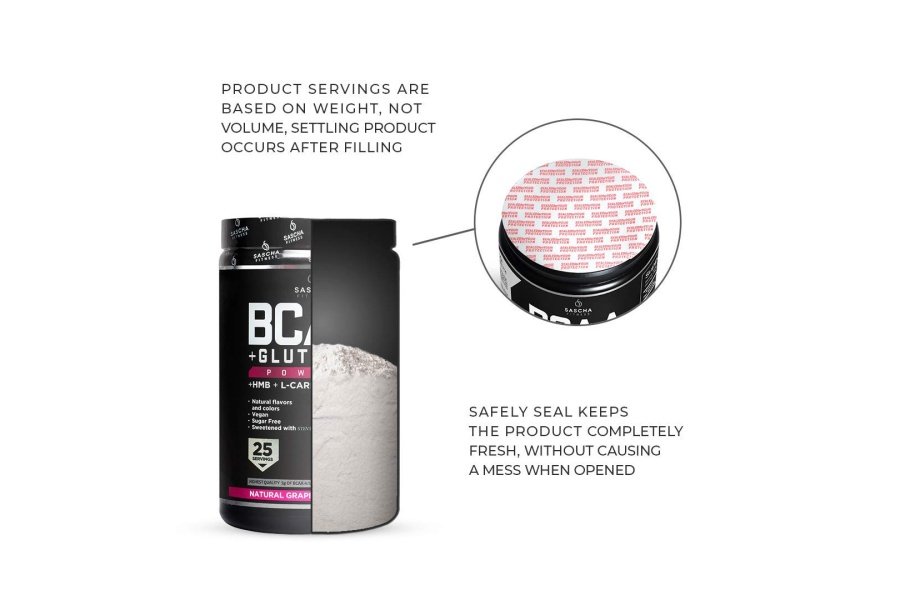 SASCHA FITNESS BCAA 4:1:1 + Glutamina, HMB, L-Carnitina, HICA | Mezcla en polvo potente e instantánea con aminoácidos de cadena ramificada (BCAA) para pre, intra y post-entrenamiento | Sabor natural a sandía, 362,5 g - Image 8