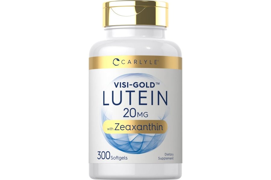 Carlyle Luteína y Zeaxantina 20 mg | 300 cápsulas blandas | Vitaminas para la salud ocular | Suplemento sin OGM y sin gluten