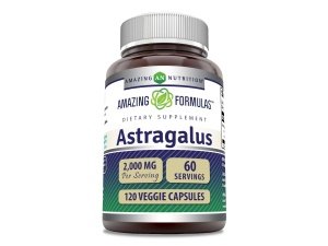 Amazing Formulas Astrágalo 2000 mg por porción 120 cápsulas Suplemento | Hecho de extracto puro de raíz de planta de astrágalo membranaceus | Sin OGM | Sin gluten