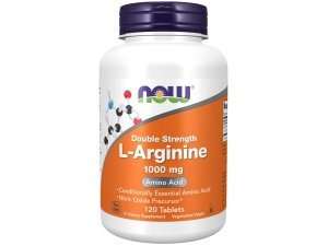 NOW Foods Suplementos, L-arginina 1000 mg, precursor de óxido nítrico*, aminoácido, 120 tabletas