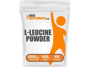 BulkSupplements.com L-Leucina en polvo - Suplementos de leucina, Aminoácido de leucina - Suplementos de BCAA, Leucina en polvo - Sin sabor, 5000 mg por porción, 500 g (1,1 libras) (Paquete de 1)
