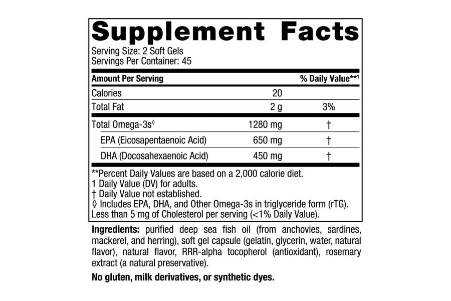 Nordic Naturals Ultimate Omega, sabor a limón - 90 cápsulas blandas - 1280 mg de Omega-3 - Suplemento de aceite de pescado Omega-3 de alta potencia con EPA y DHA - Promueve la salud del cerebro y el corazón - Sin OGM - 45 porciones - Image 2