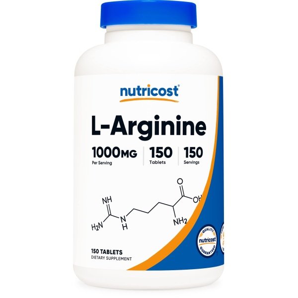 Nutricost L-Arginina 1000 mg, tabletas de aminoácidos (150 tabletas)
