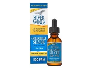 Natural Path Silver Wings Plata coloidal 500PPM, soporte inmunológico líquido marrón ámbar, 1 fl oz (paquete de 1)