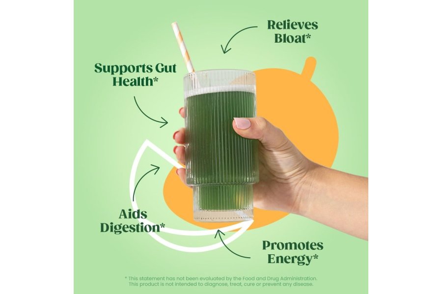 Bloom Nutrition Superfood Greens Powder, enzimas digestivas con probióticos y prebióticos, salud intestinal, alivio de la hinchazón para mujeres, clorella, mezcla de jugo verde con polvo de raíz de remolacha, 30 SVG, mango - Image 3