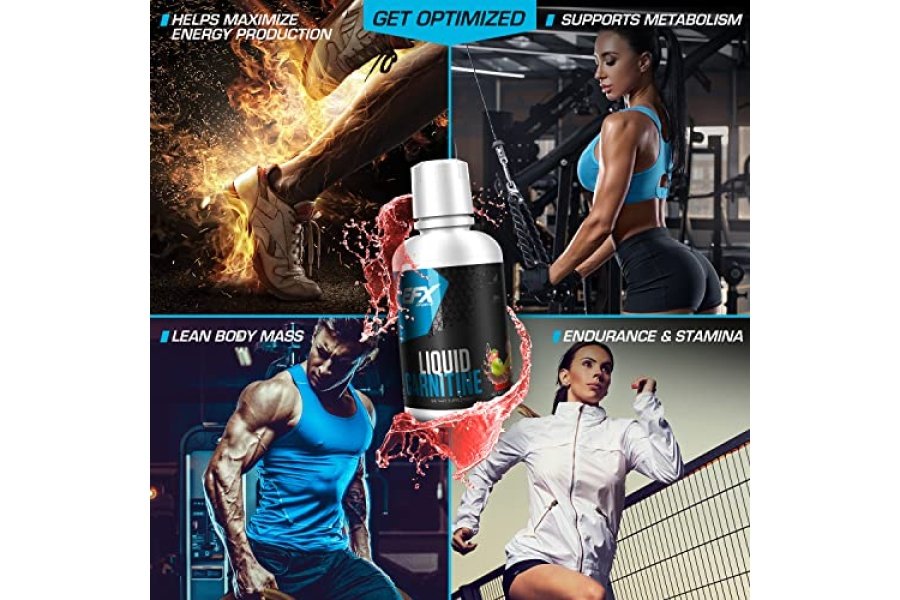 EFX Sports L-Carnitina líquida 1500 mg, mejora el rendimiento y la fuerza, vitamina B5 (31 porciones, ponche de frutas) - Image 4