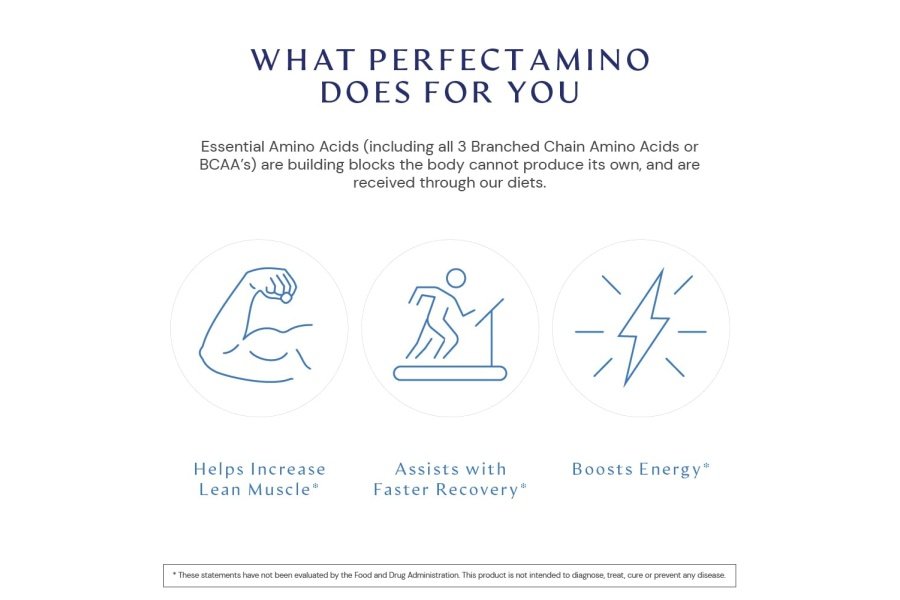 BodyHealth PerfectAmino (150 ct) tabletas fáciles de tragar, suplemento de aminoácidos esenciales con BCAA, proteína vegana para pre/post entrenamiento y recuperación muscular con lisina, triptófano, leucina, metionina - Image 3