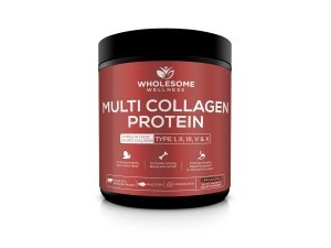 Polvo de proteína de colágeno múltiple hidrolizado (tipo I II III V X) Caldo súper hueso todo en uno alimentado con pasto + péptidos de colágeno - Mezcla premium de carne de res, pollo, pescado salvaje y colágeno de cáscara de huevo alimentados con pasto