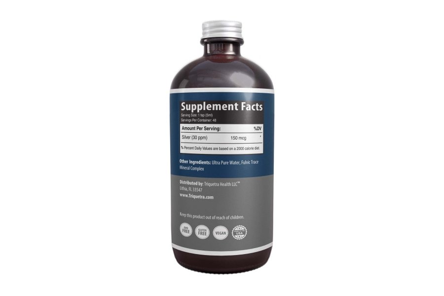 Plata coloidal bioactiva - 8 oz, botella de vidrio, vegana, dosis seguras con la mayor eficacia - Nano iones, 30 PPM - Apoyo inmunológico (48 porciones) - Image 8