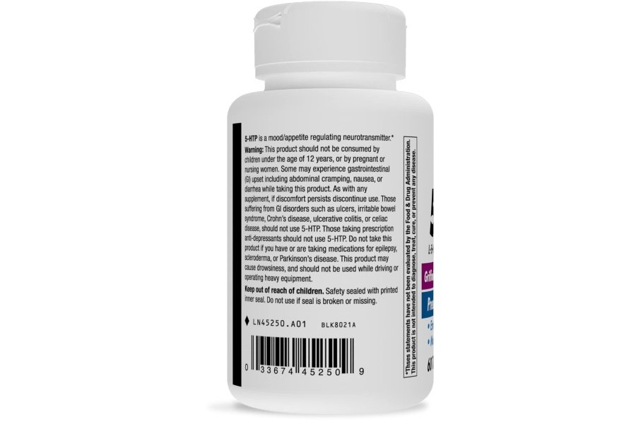 Nature's Way 5-HTP, calma los nervios y apoya el apetito*, L-5-hidroxitriptófano, vitaminas B6 y C, extracto de frijol Griffonia 50 mg por tableta, 60 unidades - Image 7