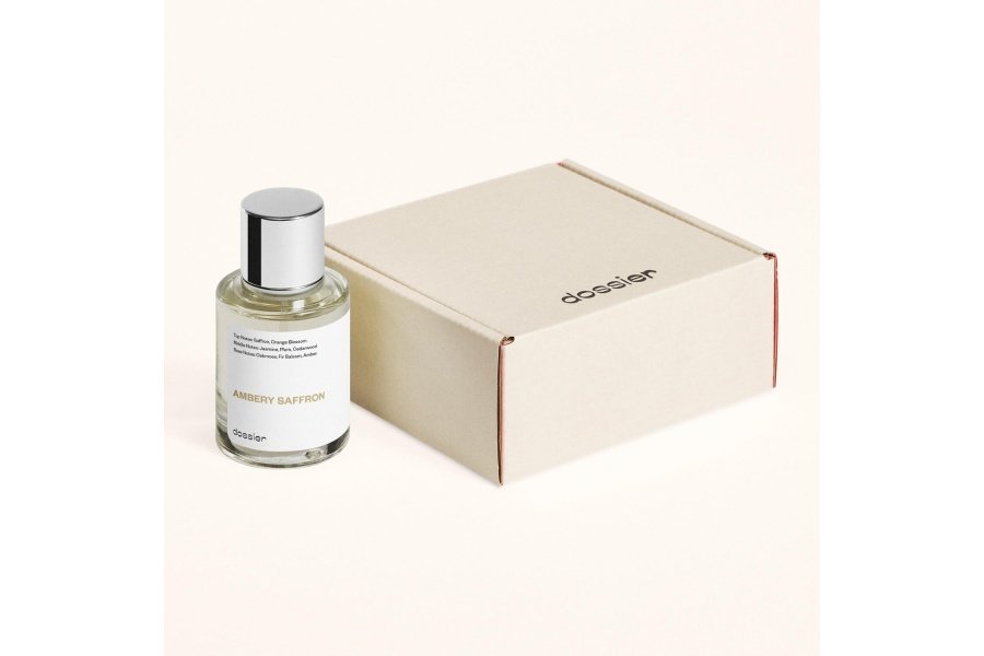 Dossier - Ambery Saffron 1.7 Fl Oz (50ml) - Eau de Parfum - Inspirado en B.accarat R.ouge 5.40 de MFK - Spray de perfume unisex vegano - Image 4