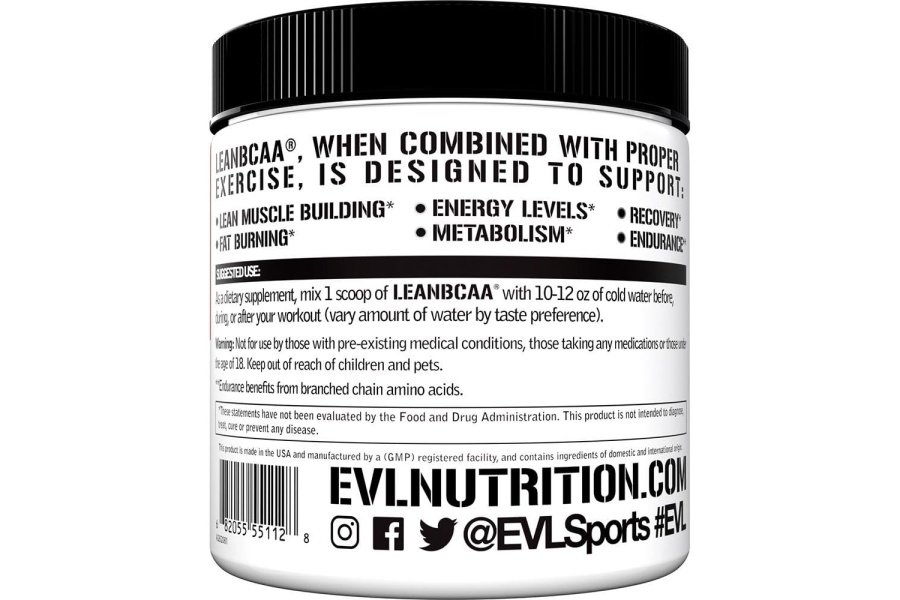Evlution BCAA magro en polvo sin estimulantes Nutrición BCAA Aminoácidos en polvo con CLA carnitina y aminoácidos de cadena ramificada 2:1:1 Apoya la recuperación muscular Quema de grasa y metabolismo - Ponche de frutas - Image 3
