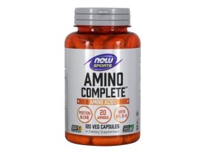 NOW Sports Nutrition, Amino Complete™, mezcla de proteínas con 21 aminoácidos y B-6, 120 cápsulas vegetales