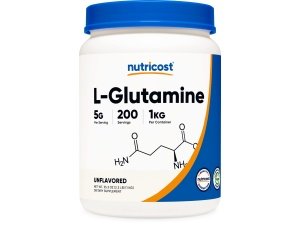 Nutricost L-Glutamina en polvo 1 KG - Sin sabor, sin OGM, sin gluten