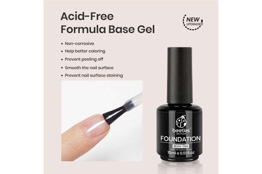 Beetles - Juego de 2 capas de gel y capa base de 0.5 fl oz, acabado brillante y de larga duración, lámpara de uñas LED, base de gel, acabado de capa superior, diseño de uñas, regalos de manicura para mujeres - Image 3