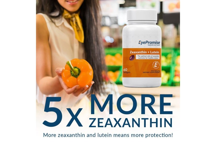 EyePromise Zeaxantina + Luteína Vitamina para los ojos - 60 cápsulas de cápsulas blandas elaboradas con ingredientes naturales para dietas que incluyen sin gluten y vegetarianas - Protege y mejora la salud de tus ojos completamente - Image 5