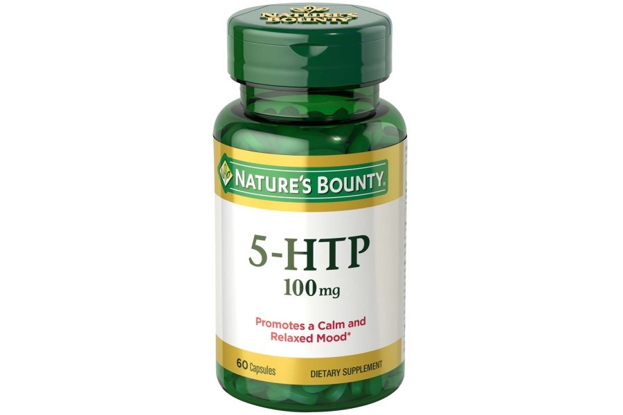 Píldoras y suplemento dietético de 5-HTP de Nature's Bounty, apoyan un estado de ánimo tranquilo y relajado, 100 mg, 60 cápsulas