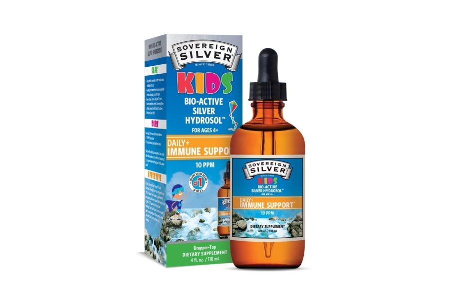 Sovereign Silver Hidrosol de plata bioactivo para apoyo inmunológico de niños, 4 oz.