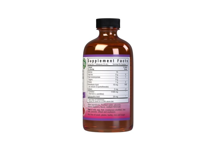 Bluebonnet L-carnitina líquida 1100 mg, frambuesa, 8 onzas líquidas - Image 2