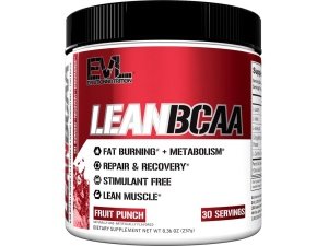 Evlution BCAA magro en polvo sin estimulantes Nutrición BCAA Aminoácidos en polvo con CLA carnitina y aminoácidos de cadena ramificada 2:1:1 Apoya la recuperación muscular Quema de grasa y metabolismo - Ponche de frutas