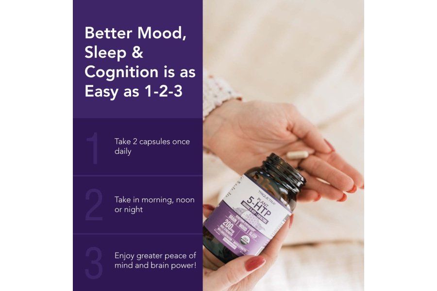 5-HTP orgánico - 200 mg | Concentración de 99% 5HTP, además de cofactor vitamina B6 y melena de león | Agua extraída de semillas orgánicas de Griffonia | Apoya el estado de ánimo, la cognición y el sueño (60 cápsulas | 30 porciones) - Image 8