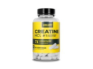 Cápsulas de creatina HCl CON-CRET | Apoya la salud muscular, cognitiva e inmune | Pastillas de creatina (90 unidades)