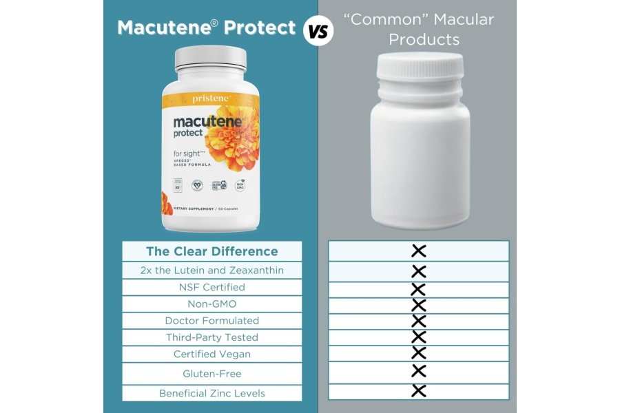 Vitaminas naturales para la salud de los ojos con luteína de zeaxantina de arándano - Suplemento de apoyo macular, fórmula basada en ensayos clínicos AREDS2® más carotenoides quercetina EGCG - Macutene® Protect (60 cápsulas) - Image 7