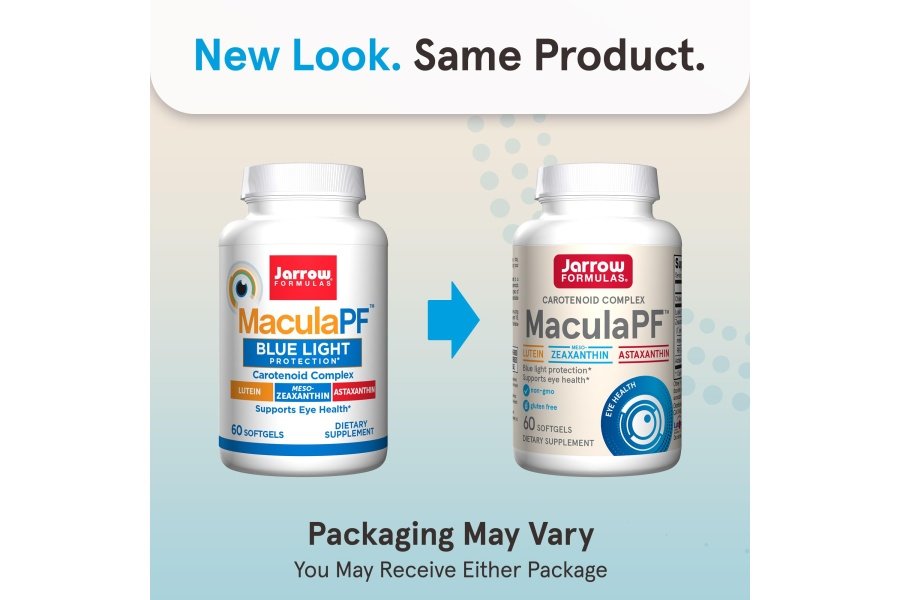 Jarrow Formulas MaculaPF Complejo de carotenoides, suplemento dietético, respalda la salud ocular, 60 cápsulas blandas, suministro para hasta 60 días - Image 2