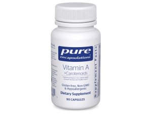 Pure Encapsulations Vitamina A + Carotenoides (Luteína, Zeaxantina y Astaxantina) | Suplemento dietético hipoalergénico | 90 Cápsulas