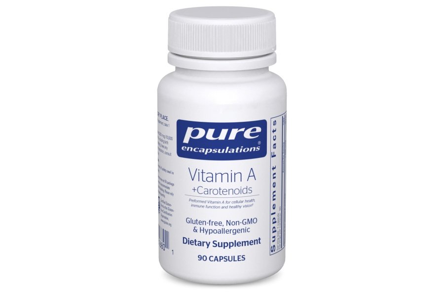 Pure Encapsulations Vitamina A + Carotenoides (Luteína, Zeaxantina y Astaxantina) | Suplemento dietético hipoalergénico | 90 Cápsulas