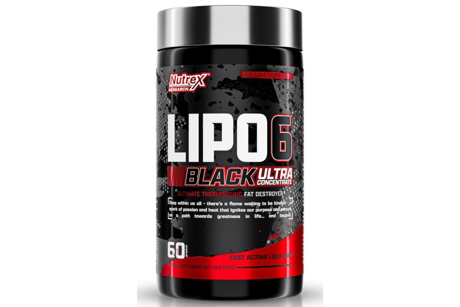 Nutrex Research Lipo-6 Negro Ultra Concentrado | Suplemento termogénico energizante para quemar grasa, aumenta la pérdida de peso, energía y concentración intensa | Cápsula, 60 unidades
