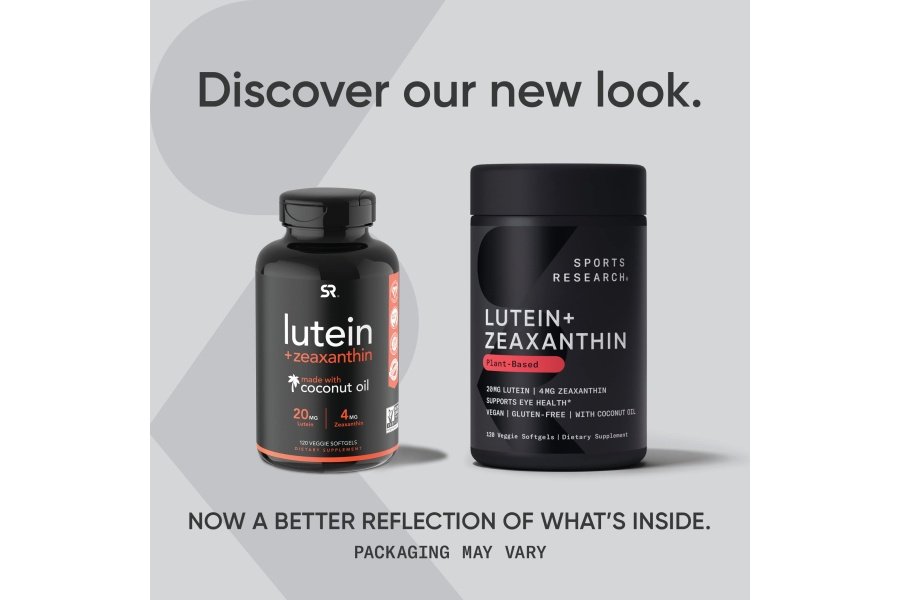 Cápsulas de luteína y zeaxantina Sports Research® - Suplemento de apoyo a la salud ocular elaborado con Lute-Gen® y aceite de coco orgánico - Apto para veganos y verificado sin OGM - 120 cápsulas blandas vegetales - Image 2
