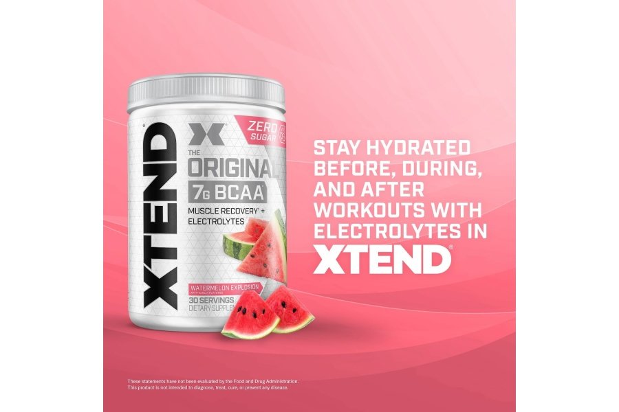 XTEND Original BCAA Polvo Sandía Explosión | Bebida de recuperación muscular post-entrenamiento sin azúcar con aminoácidos | 7 g de BCAA para hombres y mujeres | 30 porciones - Image 6