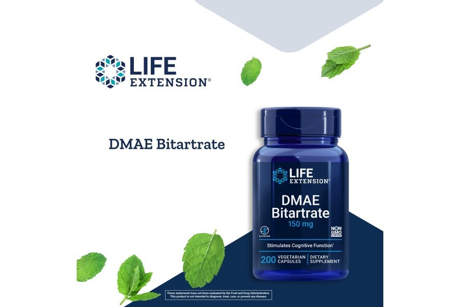 Bitartrato de DMAE - Suplemento de dimetilaminoetanol para la salud del cerebro, el enfoque y la memoria - Apoya la producción de colina del neurotransmisor esencial - Sin OGM, sin gluten, vegetariano - 200 cápsulas - Image 4
